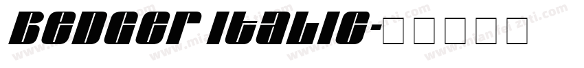 Bedger Italic字体转换